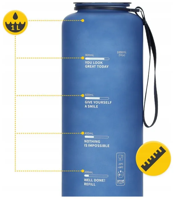 Бутылка для воды спортивная 4FIZJO 1000 мл Blue (P-5905973403771)