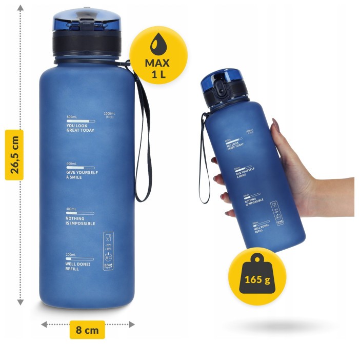 Бутылка для воды спортивная 4FIZJO 1000 мл Blue (P-5905973403771)