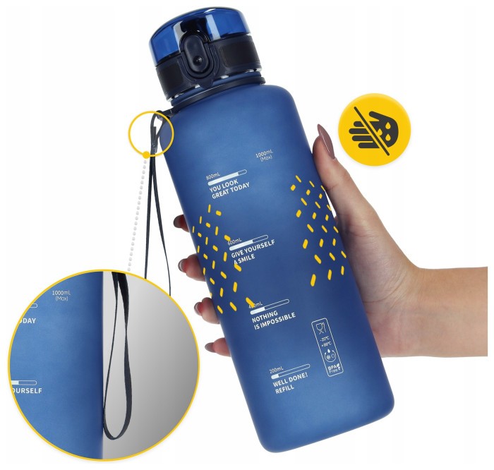 Бутылка для воды спортивная 4FIZJO 1000 мл Blue (P-5905973403771)