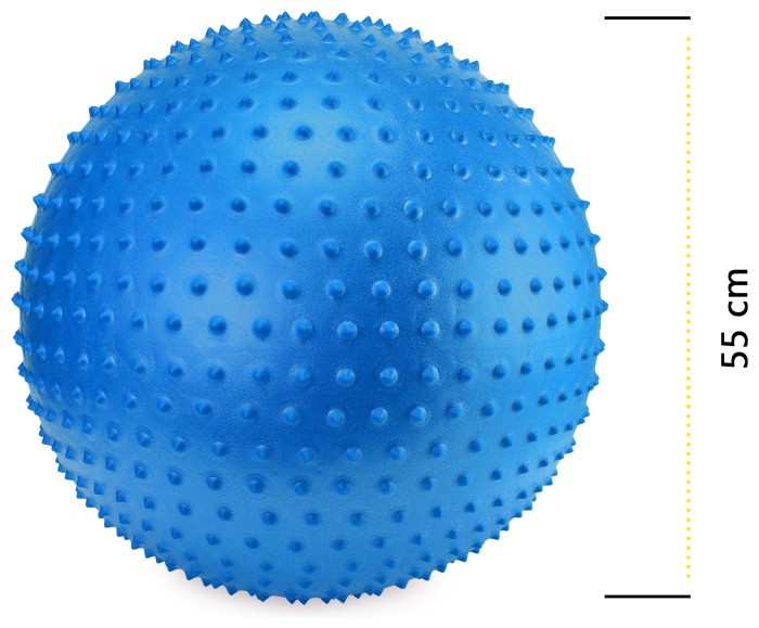 М'яч для фітнесу (фітбол) Cornix 55 см масажний Anti-Burst XR-0467 Blue