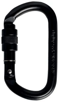 Карабін Singing Rock Steel Oval Carabiner Screw Gate, Black