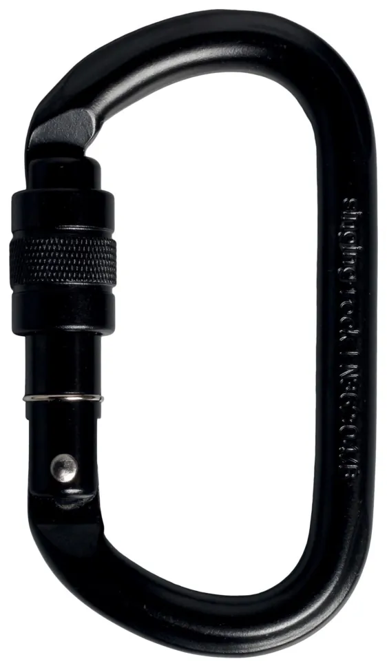 Карабін Singing Rock Steel Oval Carabiner Screw Gate, Black (SHM_SR K4241ZB05)