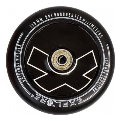 Колесо для трюкового самокату Explore 110 литий пластик abec -9 Чорний