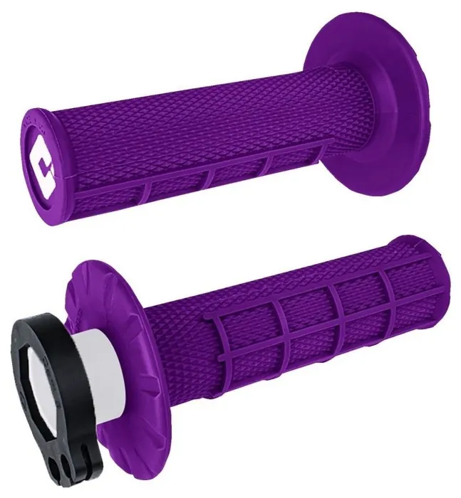 Мото грипсы ODI HALF-WAFFLE MX V2 Lock-On Purple