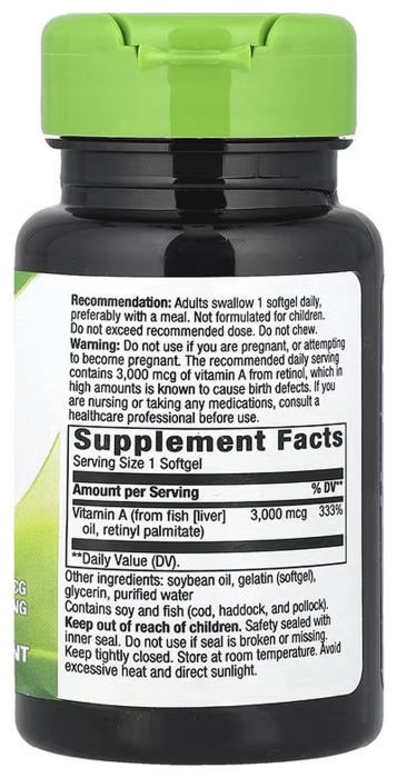 Vitamin A - 100 softgels