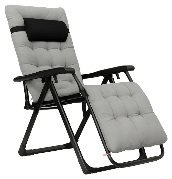 Раскладное кресло шезлонг LEOBRO Zero Gravity Premium Grey (LB-ZGC-K2-GRY)