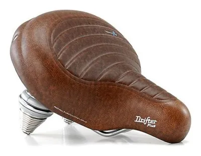 Седло Selle Royal DRIFTER PLUS, Royalgel, обивка Kennenback, 270х245мм, 1260г, хромированные рейлы и пружины, unisex, коричн.