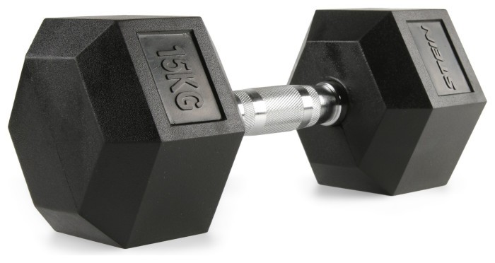 Гантель гексогональная 15 кг. Стейн. OK1013-15