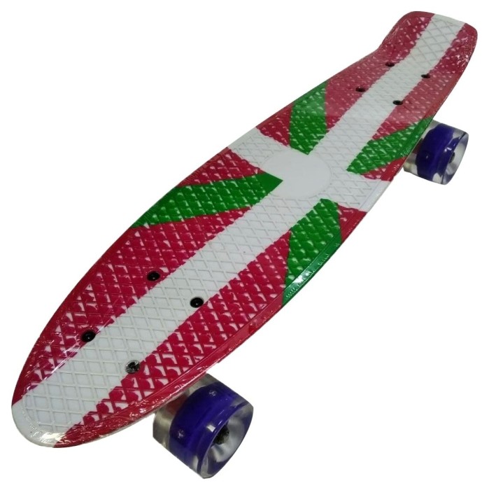 Пенніборд Bavar Sport Big Boy з led колесами, Прапор Іспанії, укр, укр