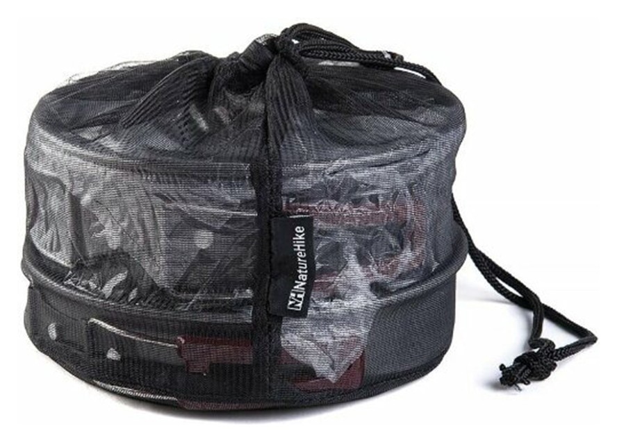 Набір посуду Naturehike 3-4 NH (2 каструлі + кришки + сковорода) carbon (NH15T203-G)