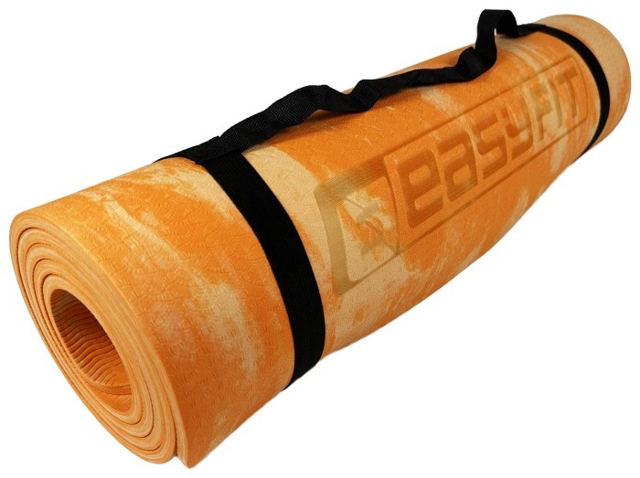 Коврик для йоги и фитнеса EasyFit s-EVA Mat 8 мм Оранжевый