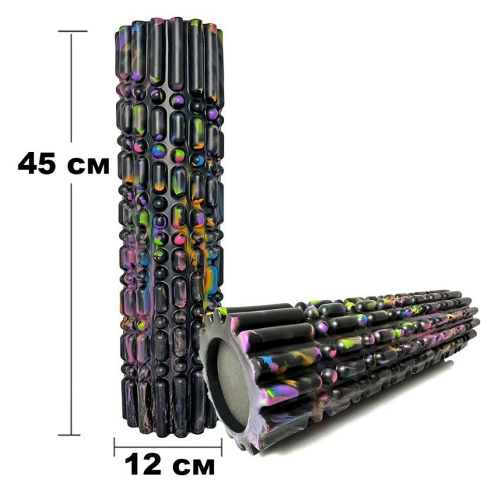 Масажний ролик EasyFit Morze 45 см Чорний, укр, укр