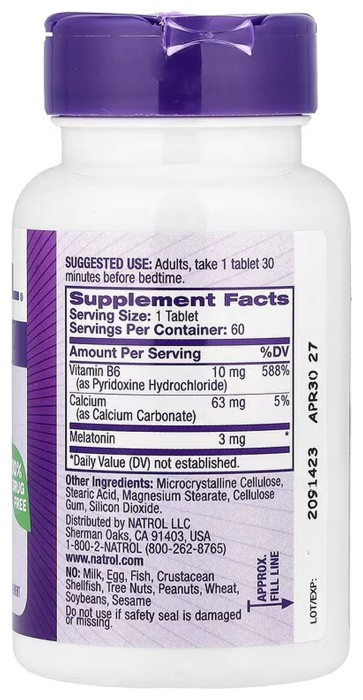 Melatonin 3mg - 60 tabs