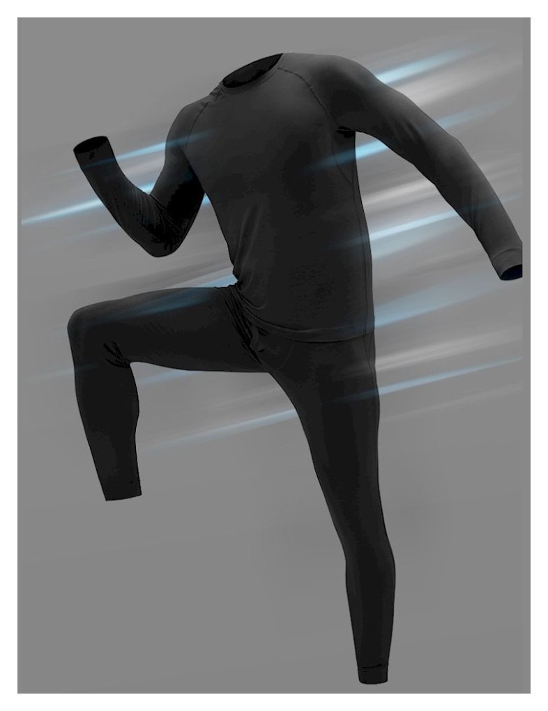 Комплект термобелья мужского Naturehike NH22NY001, демисезон, размер XXL, черный