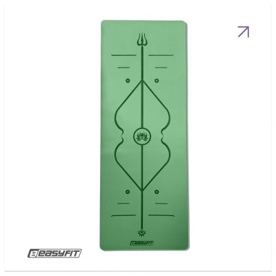 Килимок для йоги професійний EasyFit Pro каучук 5 мм Зелений