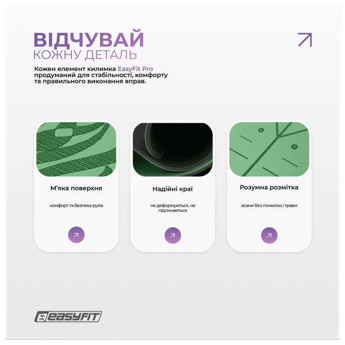 Килимок для йоги професійний EasyFit Pro каучук 5 мм Зелений