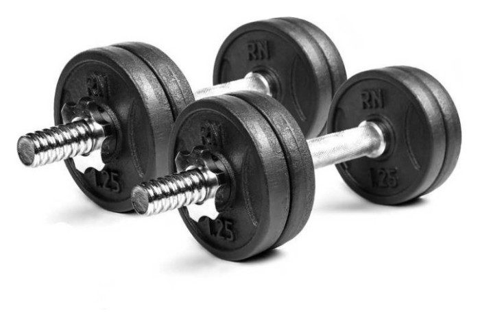 Гантелі розбірні металеві 2 по 6 кг RN-Sport, укр, укр