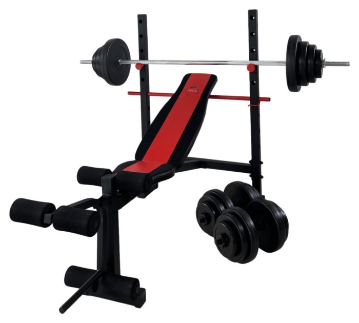 Скамейка под штангу с тренажером для ног RN-Sport WG 1000