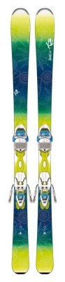 Лижі гірські комплект K2 TAINTED LUV 74 W+ER3 10 146см Light green/blue/white (1050401.141.1+1051109.141.1)