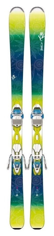 Лижі гірські комплект K2 TAINTED LUV 74 W+ER3 10 146см Light green/blue/white (1050401.141.1+1051109.141.1) (153 см blue/light green, white)