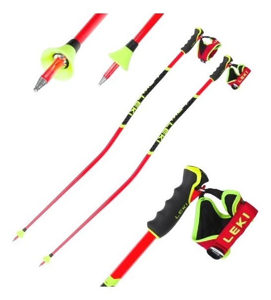 Палки для горных лыж Leki WORLDCUP GS-TBS 115см Fluorescent red/black/neon yellow (65067761-WRH)