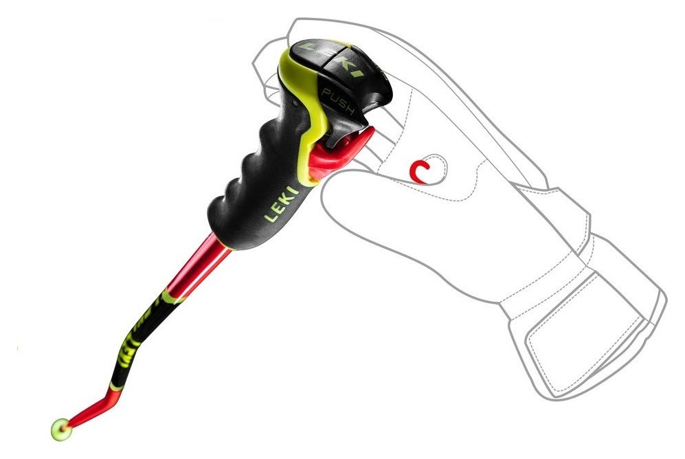 Палки для горных лыж Leki WORLDCUP GS-TBS 115см Fluorescent red/black/neon yellow (65067761-WRH)