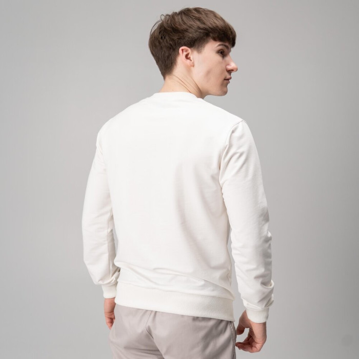 Свитшот мужской однотонный молочный Pobedov 001