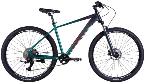Велосипед AL 29" Formula ZEPHYR 1.0 HDD рама-19" темно-сріблястий з зеленим 2025, укр