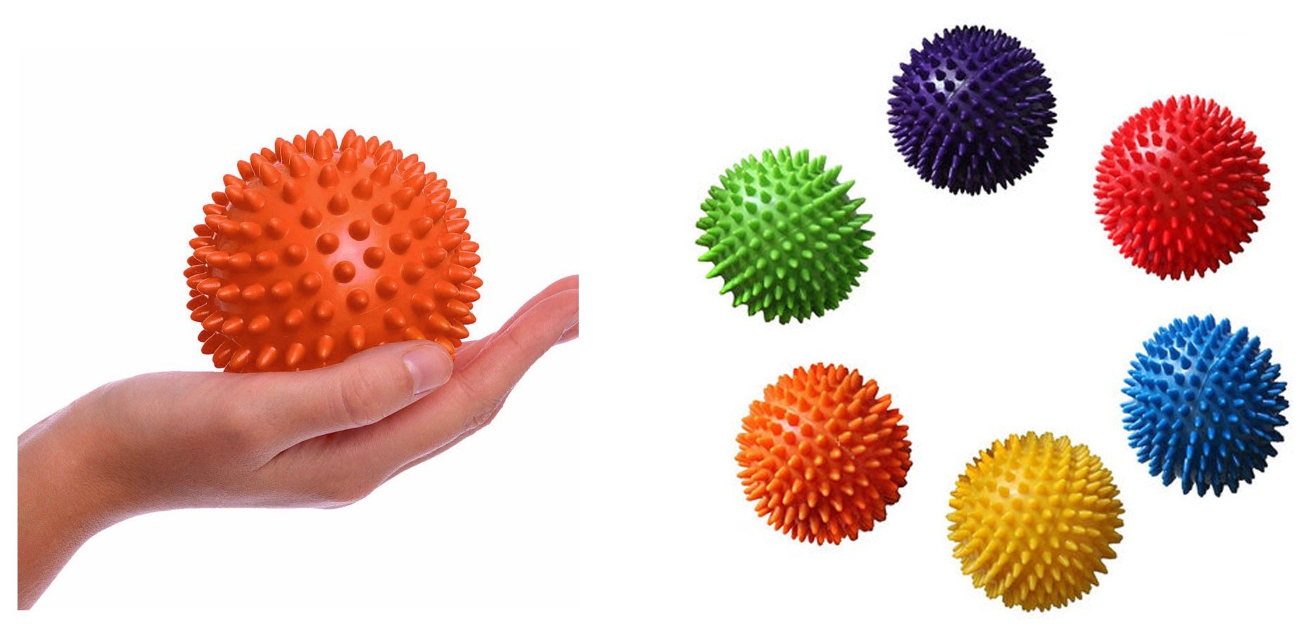 Масажер м'ячик голчастий (7см) Bavar Sport, укр, укр