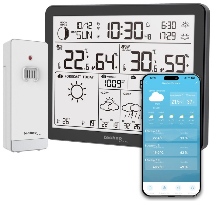 Метеостанция Technoline Tuya Smart/SmartLife WD3000 Black (WD3000)