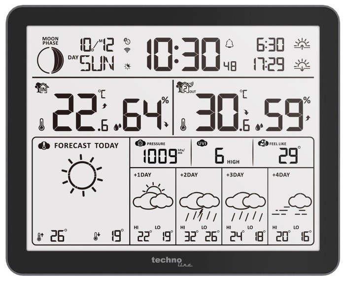 Метеостанция Technoline Tuya Smart/SmartLife WD3000 Black (WD3000)