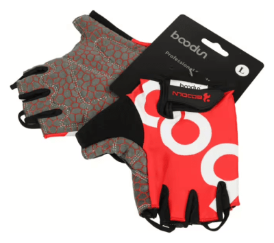 Рукавички велосипедні BEcool 2140018 червоний з білим AM (брендоване пакування)