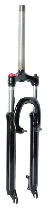 Вилка 29" Амортизационная с локаутом Сталь 1-1/8" disc/v-br безрезьб. под эксцентрик шток-260мм travel-100мм FSD LJ-641 черный (стальная корона и ноги)