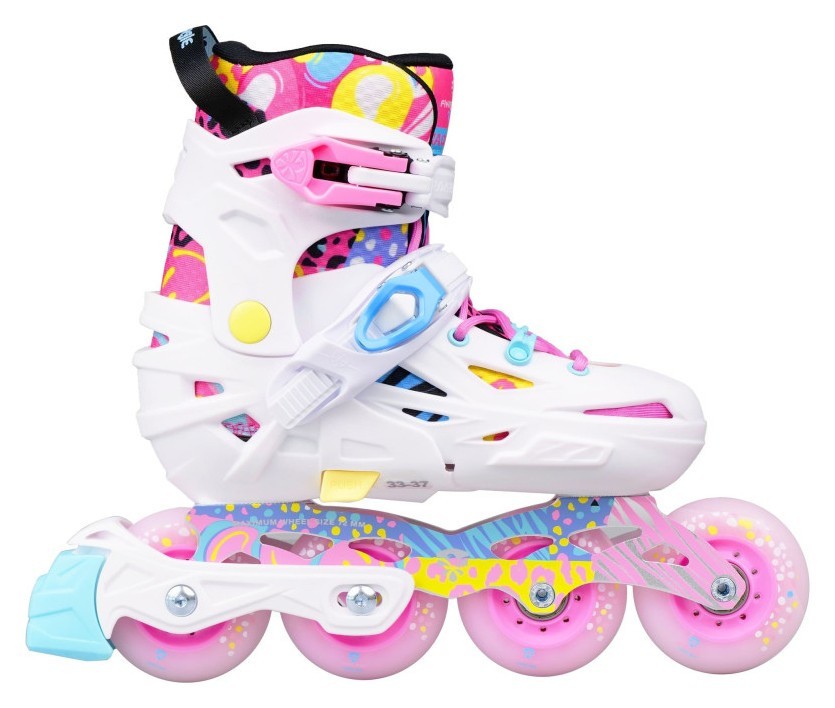 Детские раздвижные ролики Flying Eagle ND Nadia бело-розовые 33-37
