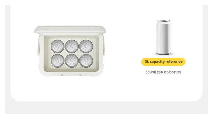 Туристичний холодильник Naturehike CNK2450CF012, 5 л, бежевий