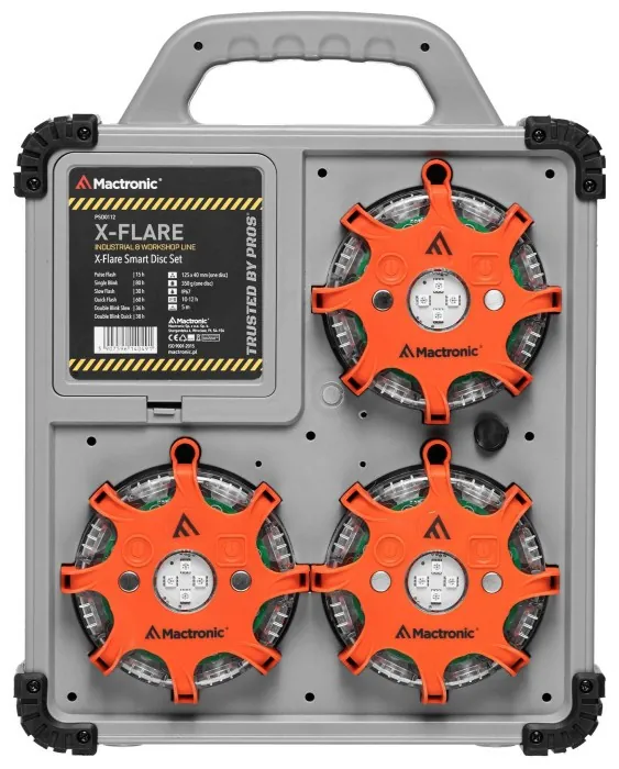 Комплект профессиональных фонарей Mactronic X-Flare (30 Lm) Red/Blue/Amber Recharg 12/220V (PSD0112)