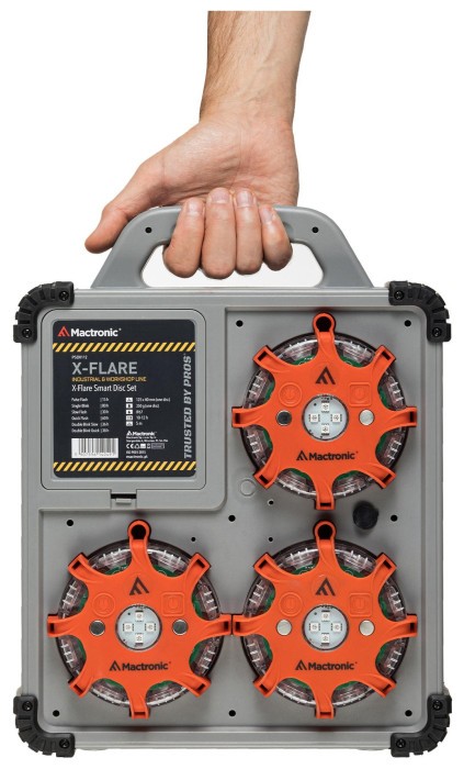 Комплект профессиональных фонарей Mactronic X-Flare (30 Lm) Red/Blue/Amber Recharg 12/220V (PSD0112)