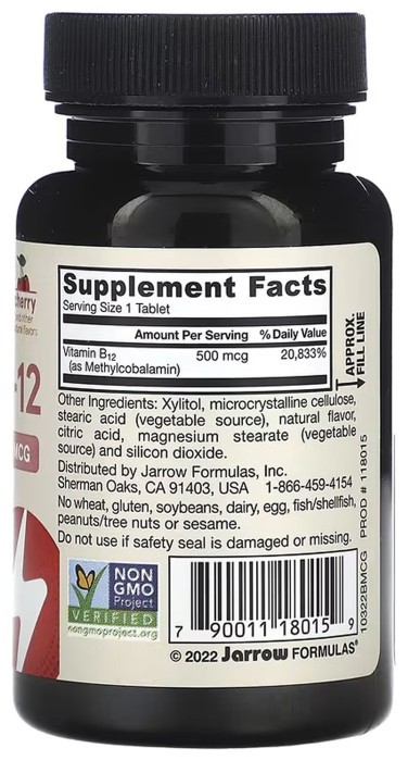 Methyl B-12 Methylcobalamin 500 mcg - 100 tabs
