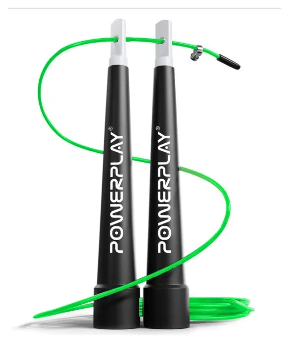 Скакалка швидкісна PowerPlay 4202 Ultra Speed Rope Зелена (2,9m.)
