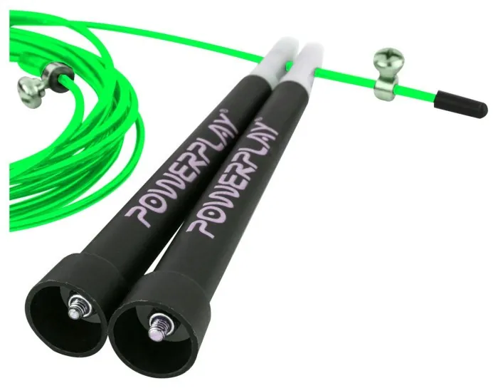 Скакалка швидкісна PowerPlay 4202 Ultra Speed Rope Зелена (2,9m.)