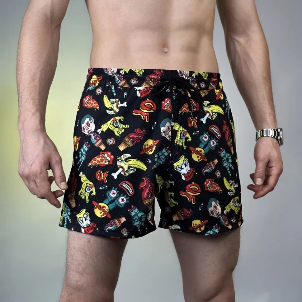 Принтовані чоловічі шорти для плавання Pobedov Pool day Chortyky (XL)