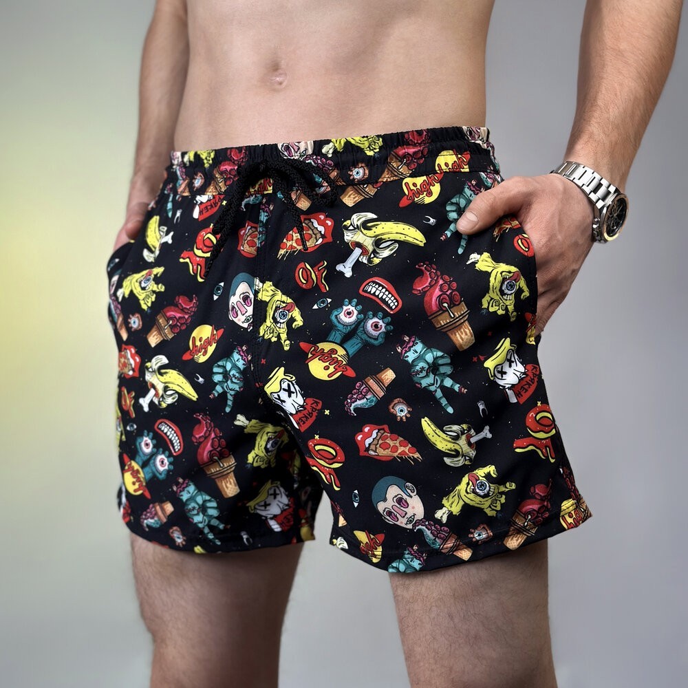 Принтовані чоловічі шорти для плавання Pobedov Pool day Chortyky