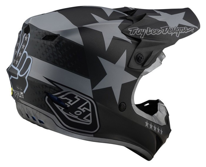 Шолом Troy Lee Designs SE4 Polyacrylite Freedom Black/Gray M