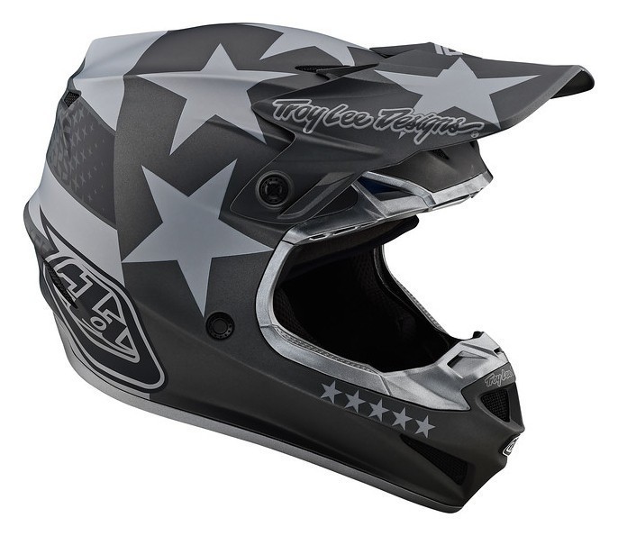 Шолом Troy Lee Designs SE4 Polyacrylite Freedom Black/Gray M