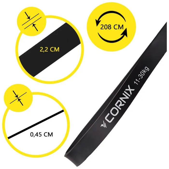 Еспандер-петля Cornix Power Band 22 мм 11-30 кг (резина для фітнесу та спорту) XR-0059