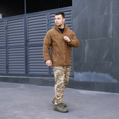 Толстовка чоловіча на блискавці койот флісова Patriot