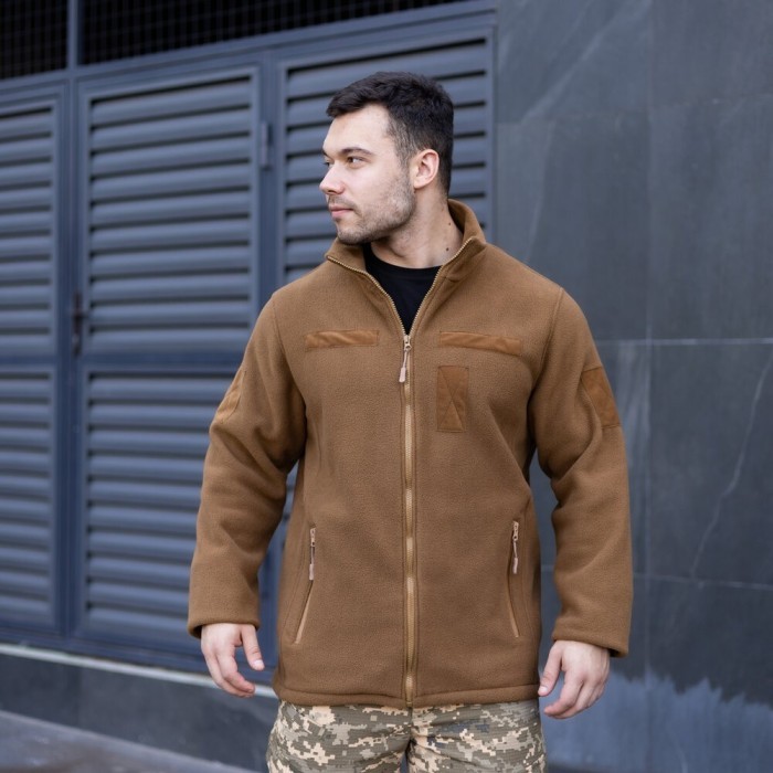 Толстовка чоловіча на блискавці койот флісова Patriot, укр, укр