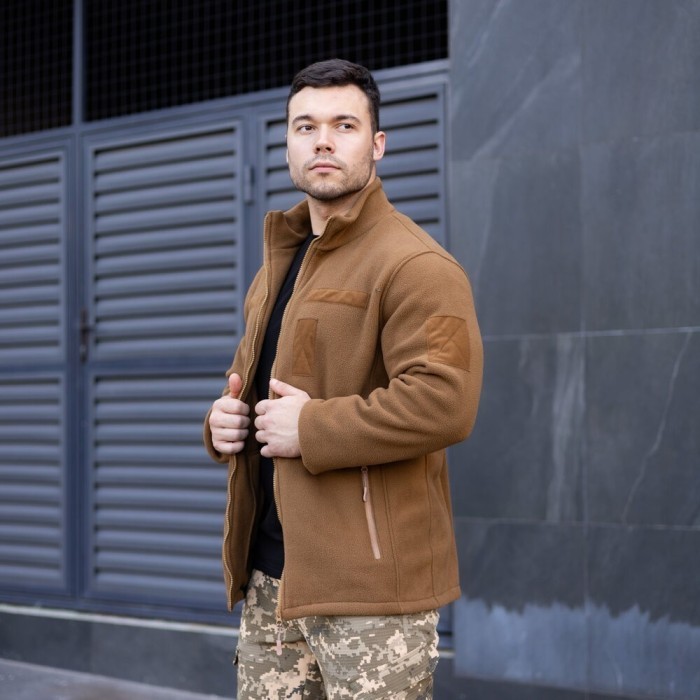 Толстовка чоловіча на блискавці койот флісова Patriot, укр, укр