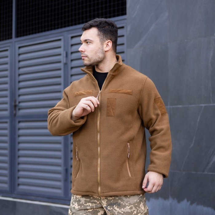 Толстовка чоловіча на блискавці койот флісова Patriot, укр, укр