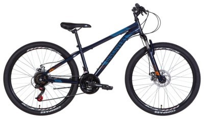 Велосипед 26&quot; Discovery RIDER AM DD 2022 (темно-синій з помаранчевим (м))